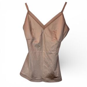 Spanx Simplicity Shapewear Tank Sz XL Nude Beige Adjustable Straps Nylon Blend